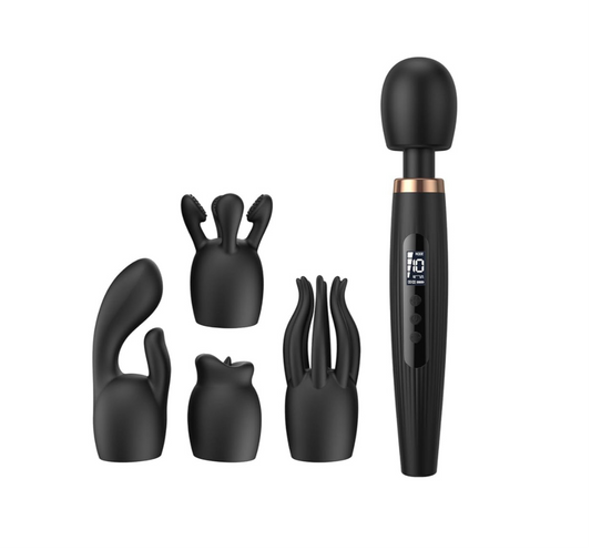 Vibrador Varita con 4 Accesorios