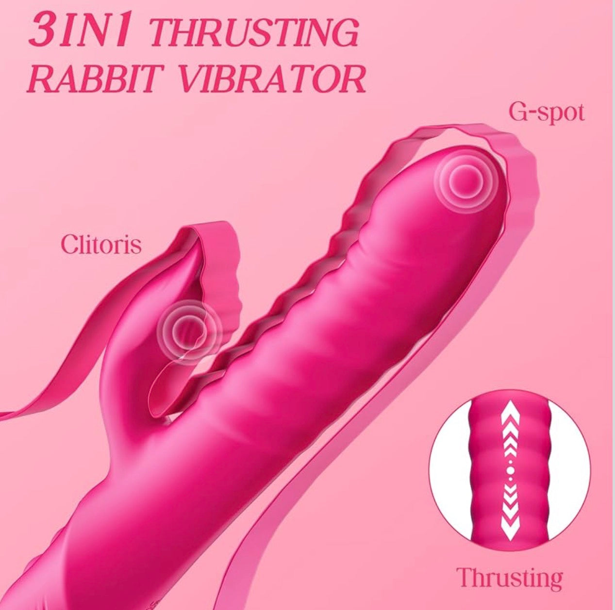Thrusting Rabbit Pink 3 en 1